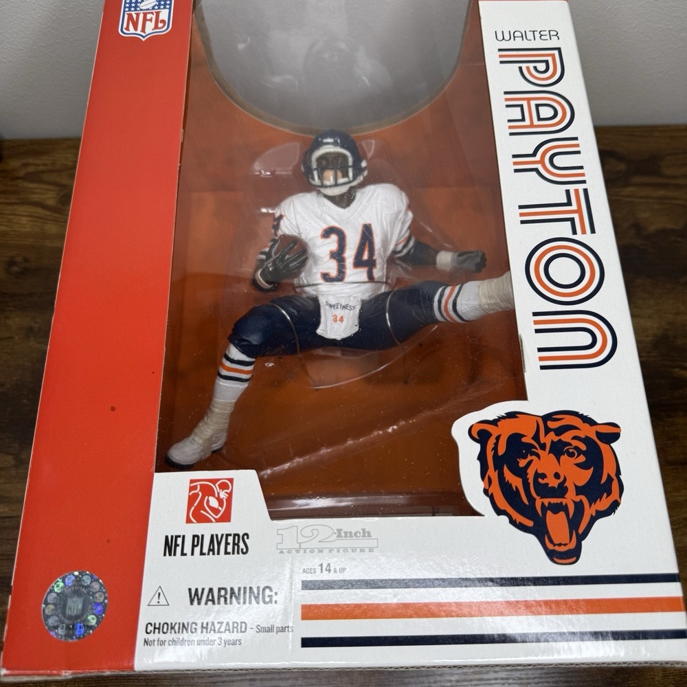 2007 McFarlane Walter Payton 12 Inch Chicago Bears Figure White Jersey